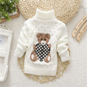 Baby / Toddler Adorable Bear Print Long-sleeve Sweater