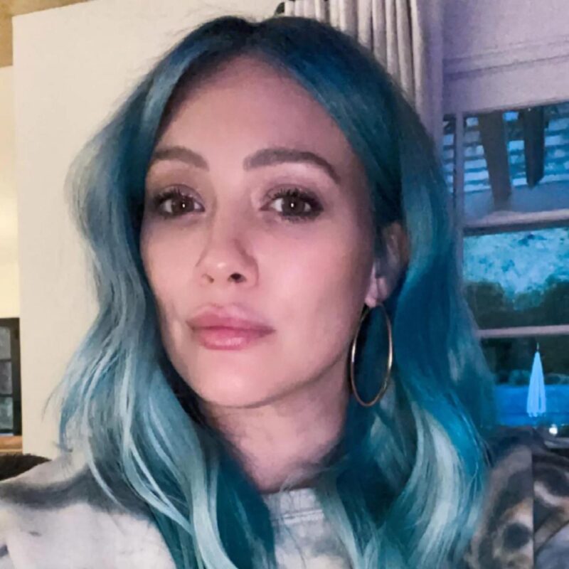 Pregnant Hilary Duff Colors Her Hair Blue Ahead of Baby's Arrival