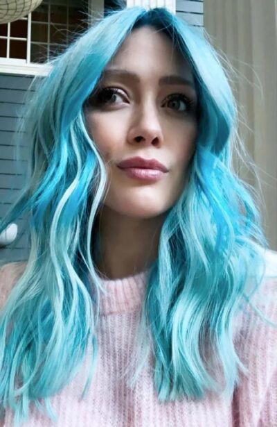 Pregnant Hilary Duff Colors Her Hair Blue Ahead of Baby's Arrival